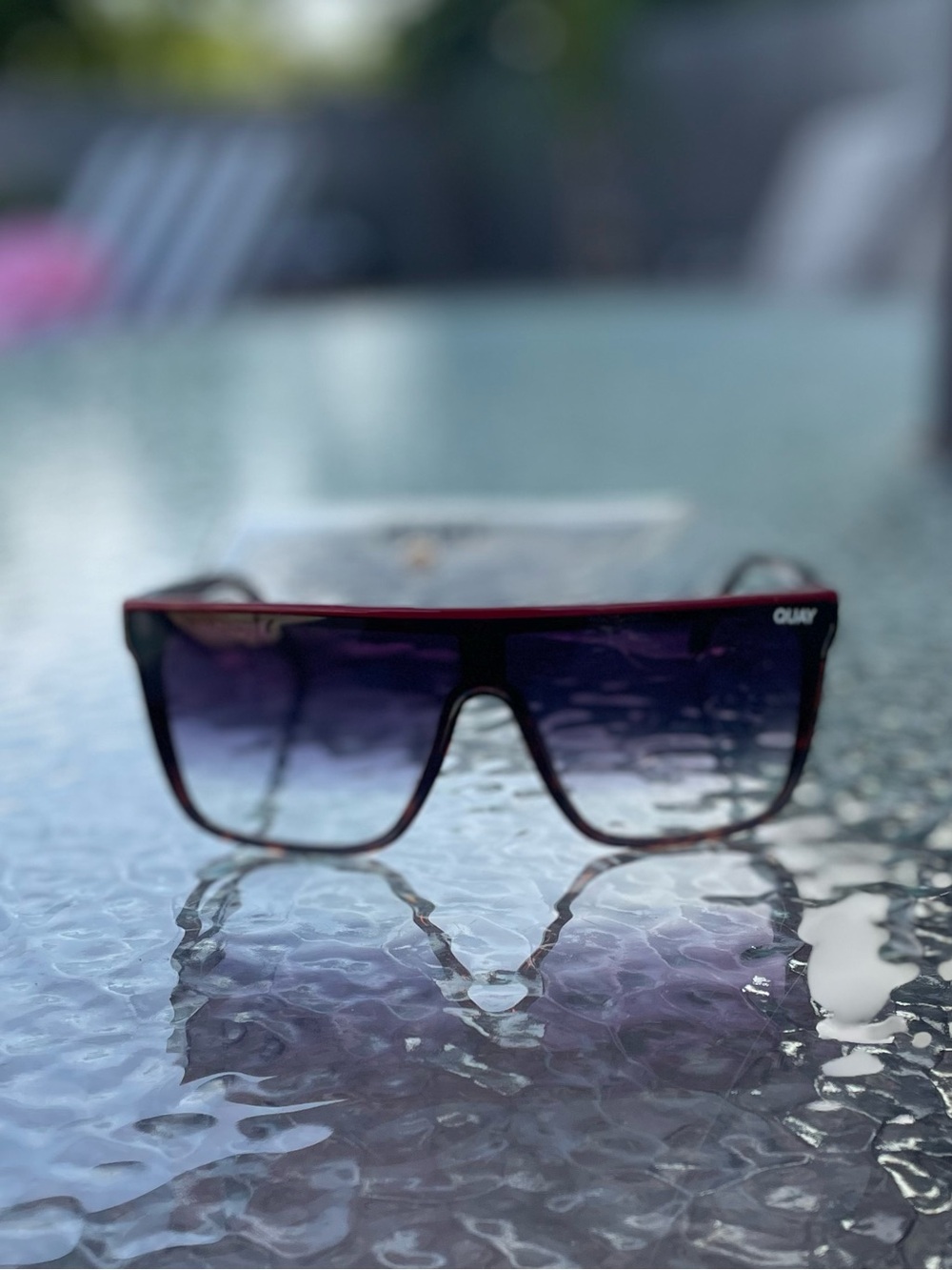 Quay Nightfall Red Top Tortoise Shell Sunglasses - Picture 3 of 15